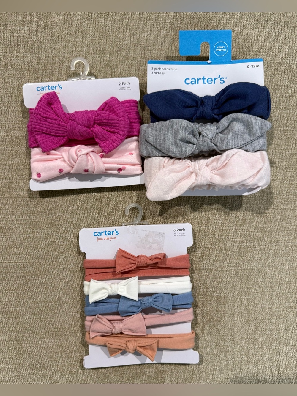 Lot of 3 Packs - Carter's Infant Girl Headbands